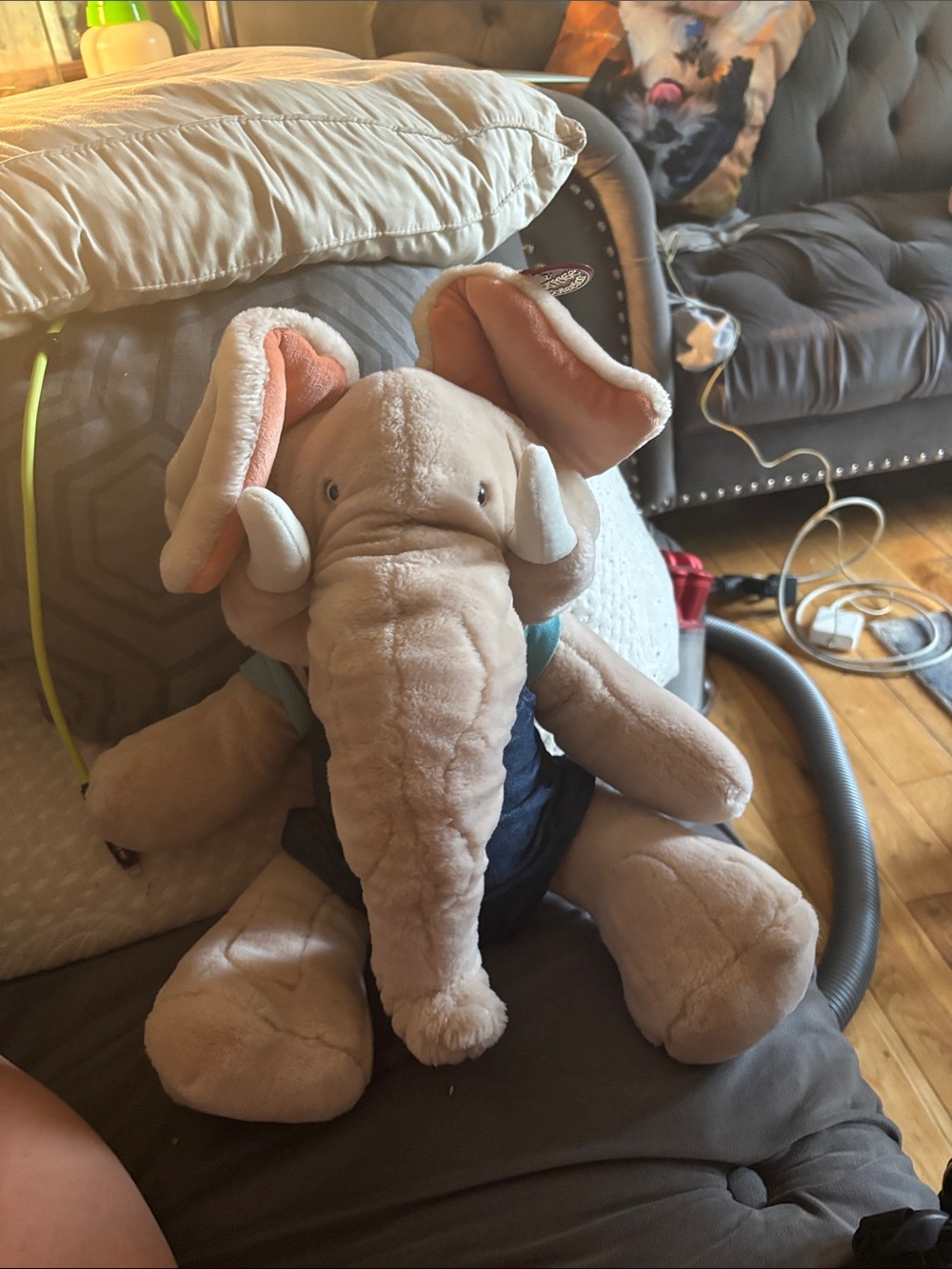 Vintage Wrinkles  Elephant Stuffed Animal puppet-